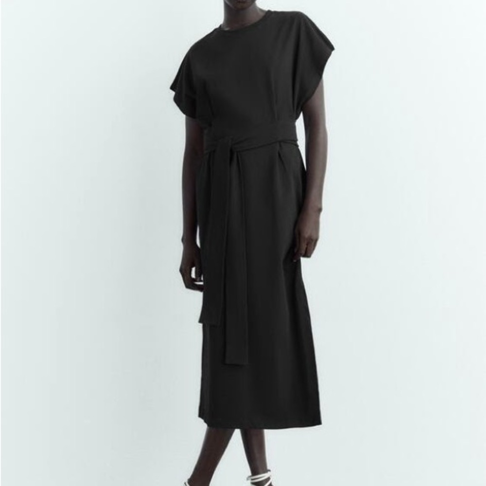 Zara BELTED MIDI DRESS